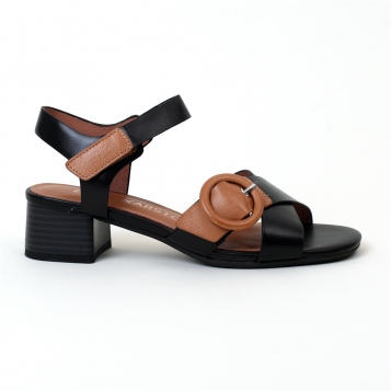 sandales & nu-pieds chania noir/camel Emilie Karston