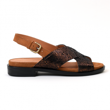 sandales & nu-pieds clara python gold Minka